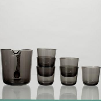 SAFTGLAS-SET I KORG, Kaj Franck, 1960-tal.