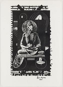 Åke Hodell, print signed and dated 1967.