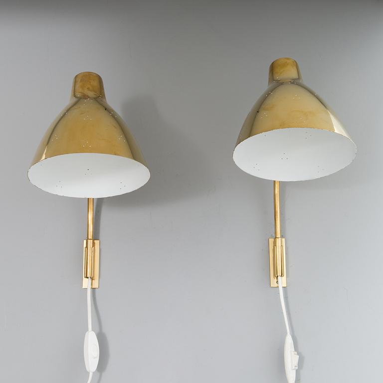 LISA JOHANSSON-PAPE, a pair of mid-20th century '3055' wall lights for Stockmann Orno. Finland.