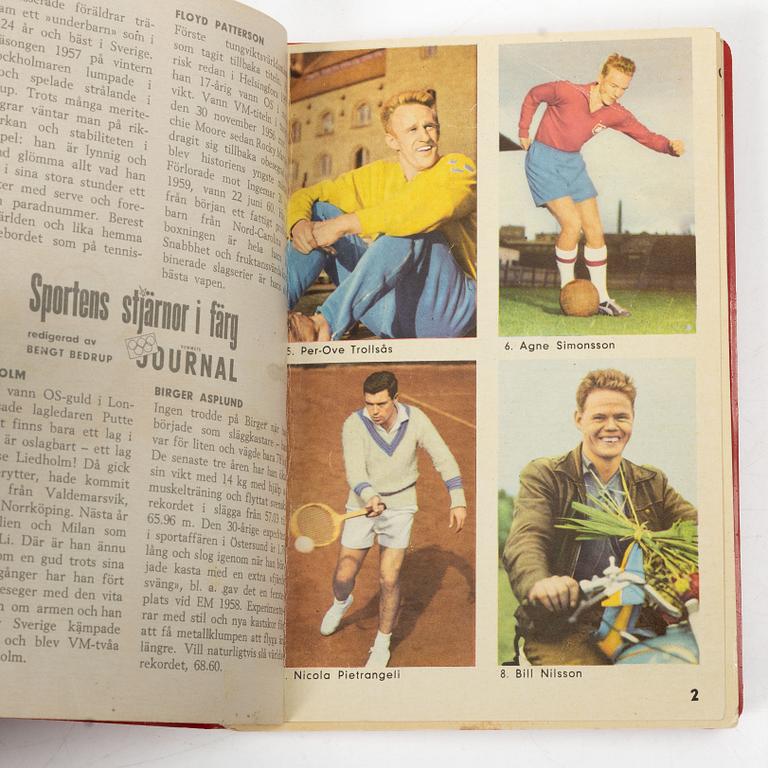 Trading cards, “Sportens stjärnor”, published by Hemmets Journal, 1960s.