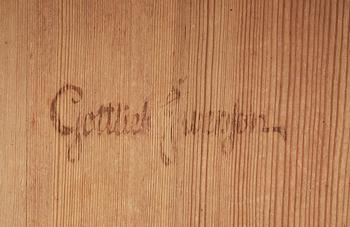 A Gustavian table signed by G Iwersson. Probably private property of Crown Prince Karl (XIV) Johan or Oscar (I).