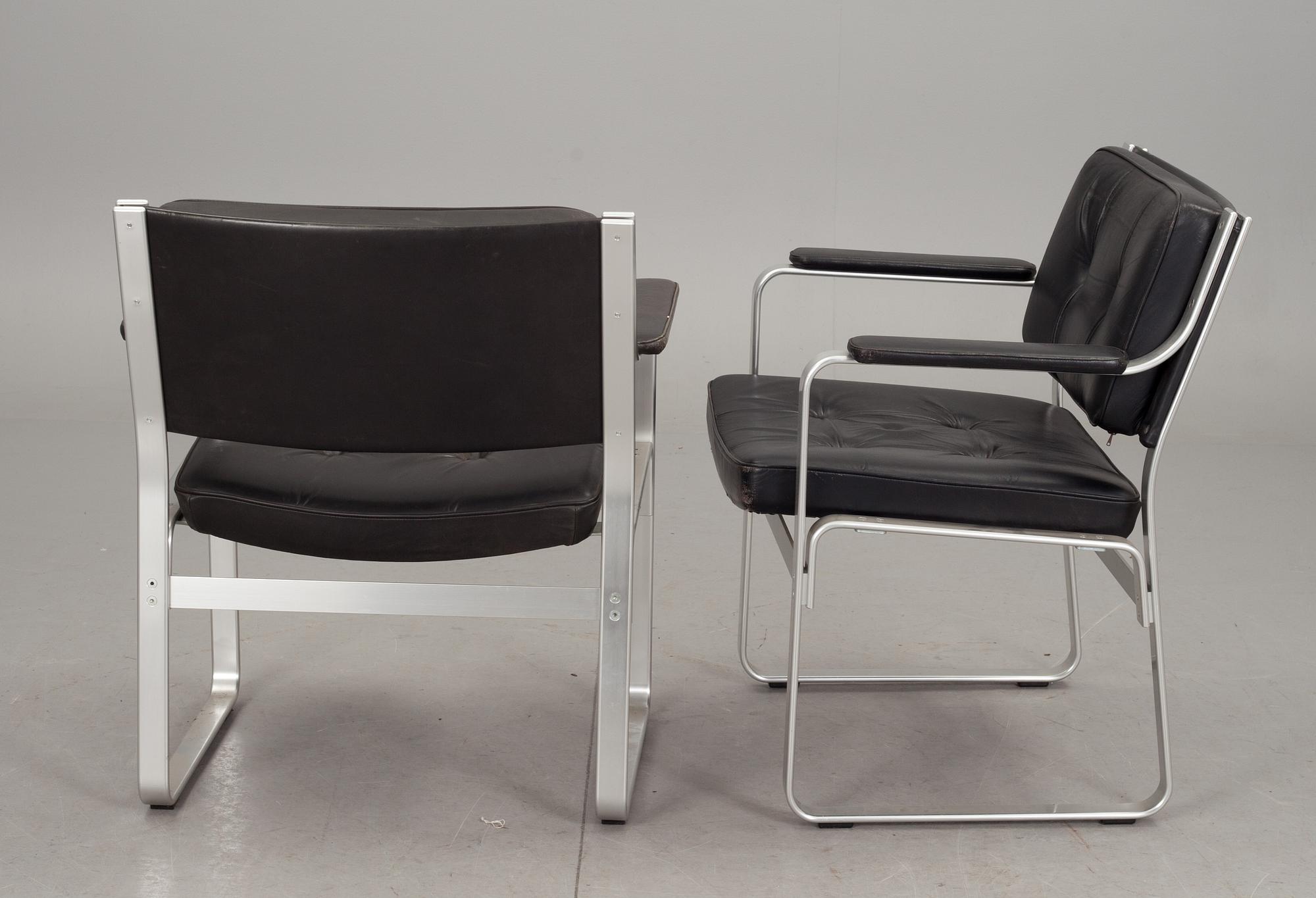 KARMSTOLAR, 3 st, "Mondo", Karl-Erik Ekselius för JOC Möbler.