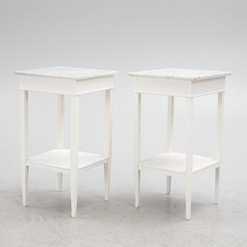 Nightstands, a pair, 20th century.