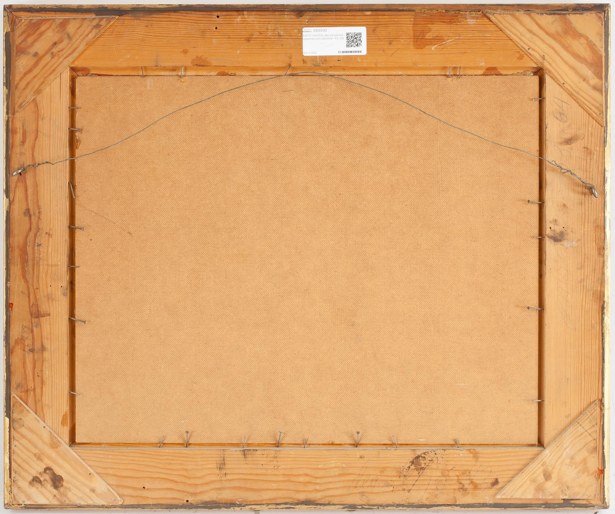 ANTTI FAVÉN, olja på pannå, signerad och daterad -43.