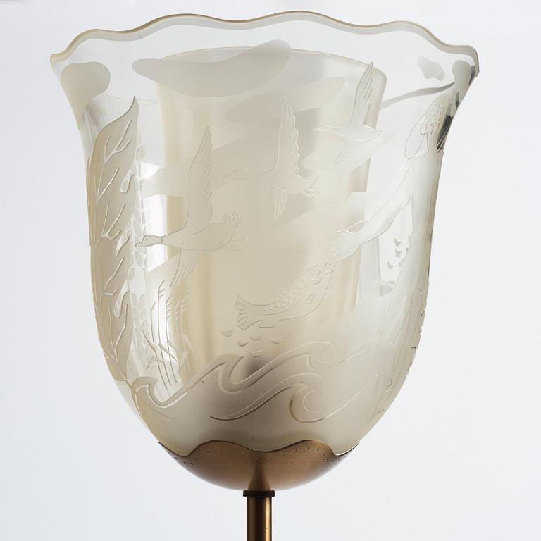 Bo Notini, a Swedish Modern floor light, Glössner & Co, Sweden, 1940-50s.