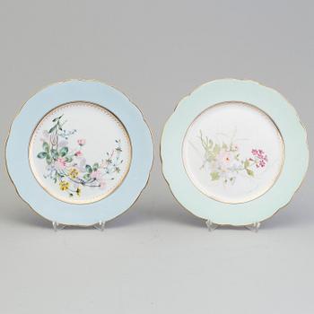 TALLRIKAR, 14 stycken, porslin, Gustavsberg, 1800-talets slut.