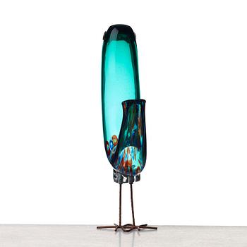 Alessandro Pianon, a "Pulcino" glass bird, Vistosi, Murano, Italy 1960's.