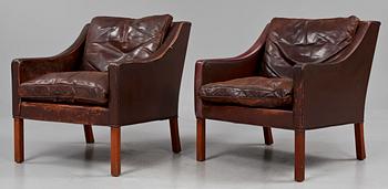 FÅTÖLJER, ett par, Börge Mogensen, Fredericia Stolefabrik, 1900-talets andra hälft.