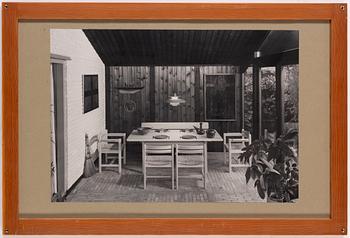 Børge Mogensen, 9 framed photographs depicting Mogensen's house at Soløsevej in Gentofte, Denmark.