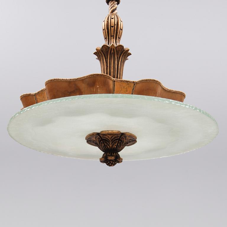 TAKLAMPA, 1900-talets första hälft, höjd ca 74 cm.