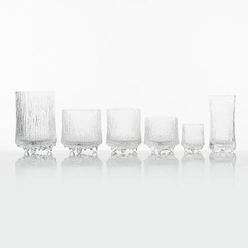 Tapio Wirkkala, glasservis, 50 delar, "Ultima Thule", Iittala, Finland.