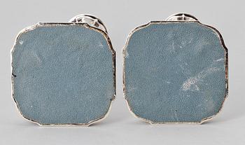 LJUSSTAKAR, ett par, silver, Cesons Guldvaru AB, Göteborg 1978.