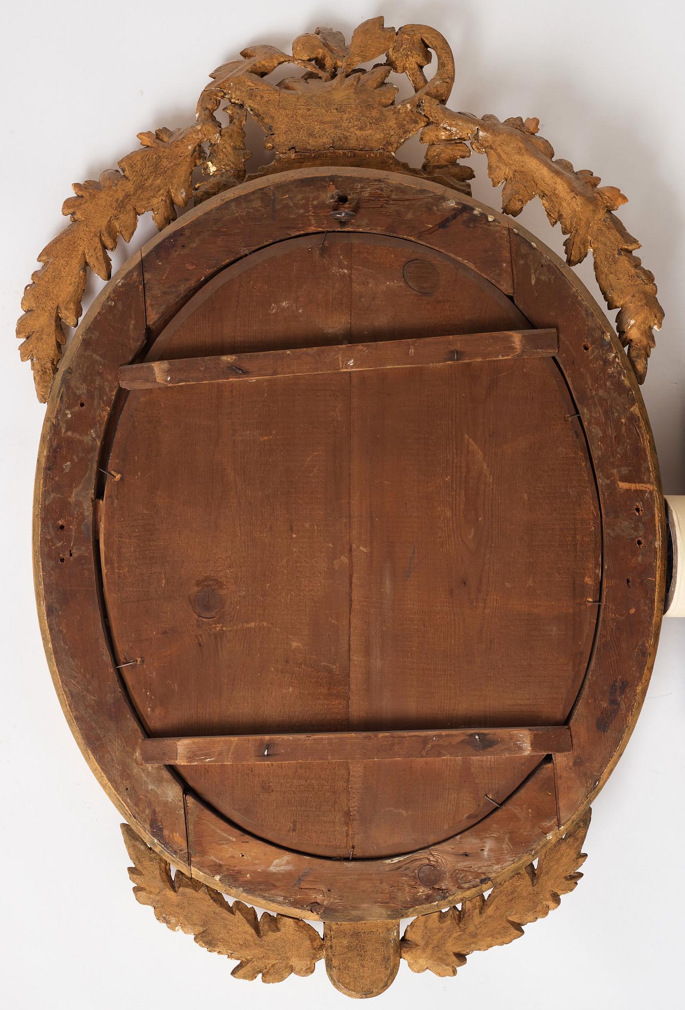 SPEGELLAMPETTER, för två ljus, ett par. Stockholmsarbeten 1780-tal, Gustavianska.