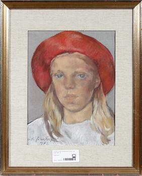 Lotte Laserstein · LOTTE LASERSTEIN, pastell, sign o dat 1982.