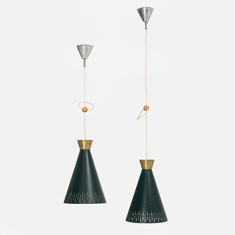 A pair of Swedish Modern ceiling lights, 1950's/60's.
