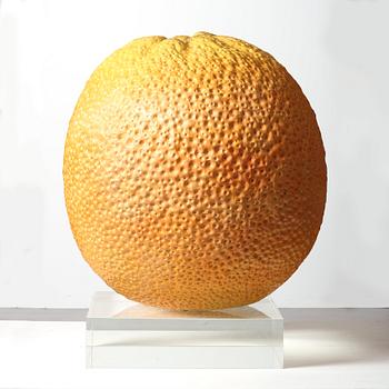 Hans Hedberg, a monumental faience sculpture of an orange, Biot, France.