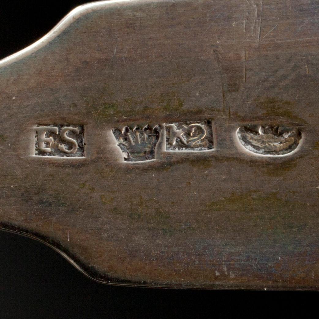 STRÖSKEDAR, 2 st, silver. Finland medlet av 1800-talet. Vikt 108 g.