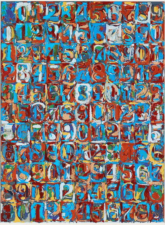 Jasper Johns, färgserigrafi.