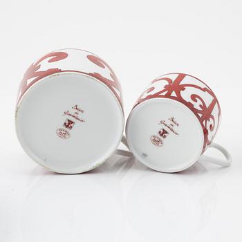 Hermès, nine-piece tea- and coffee porcelain service, 'Balcon du Guadalquivir', Paris France.