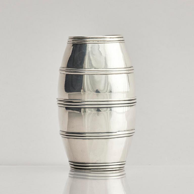 A Swedish 19th century double beaker, silver, marks of Peter Holmberg, Örebro 1854.
