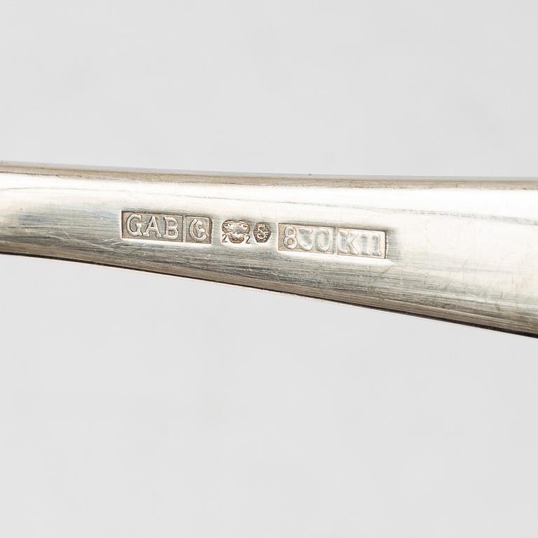 A Swedish silver cutlery set, 'Chippendale' pattern, Mema, GAB, some with year mark Eskilstuna 2010 ( 72 pieces).