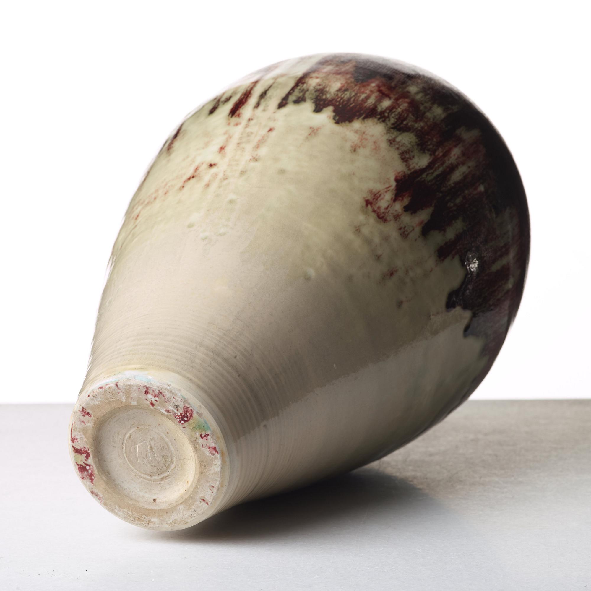 Toini Muona, a glazed ceramic floor vase, Arabia, Finland, mid 20th century.