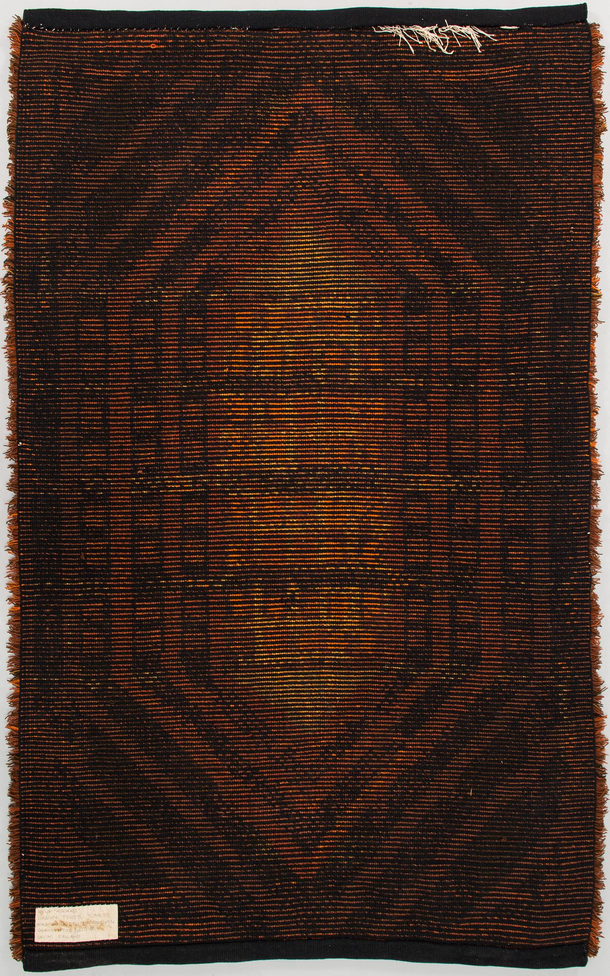Terttu Tomero, rya, modell för Neovius. 1960-tal. Ca 204x122 cm.