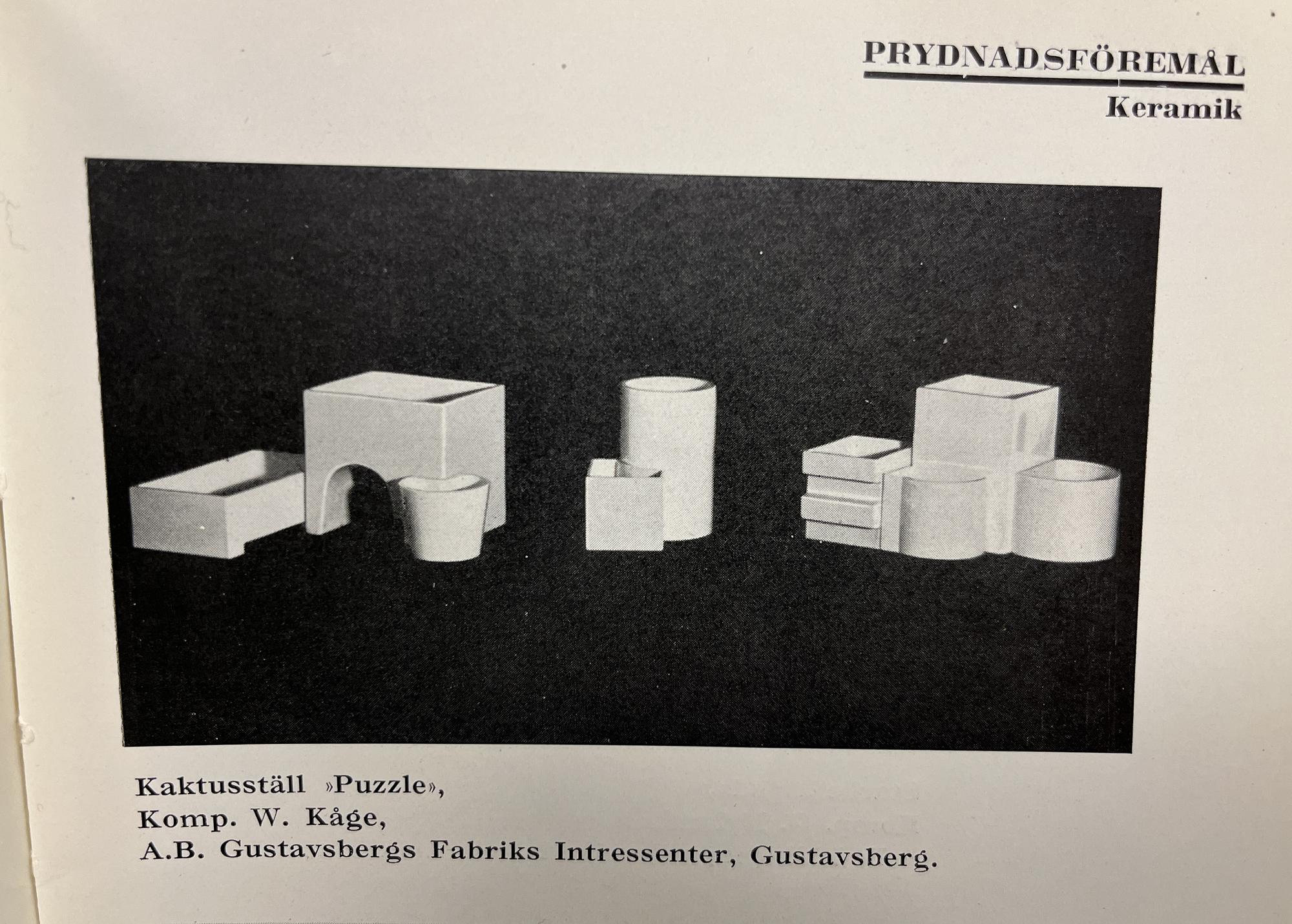 Wilhelm Kåge, a rare "Puzzle" cactus planter model 975/4B, Gustavsberg, 1930s.