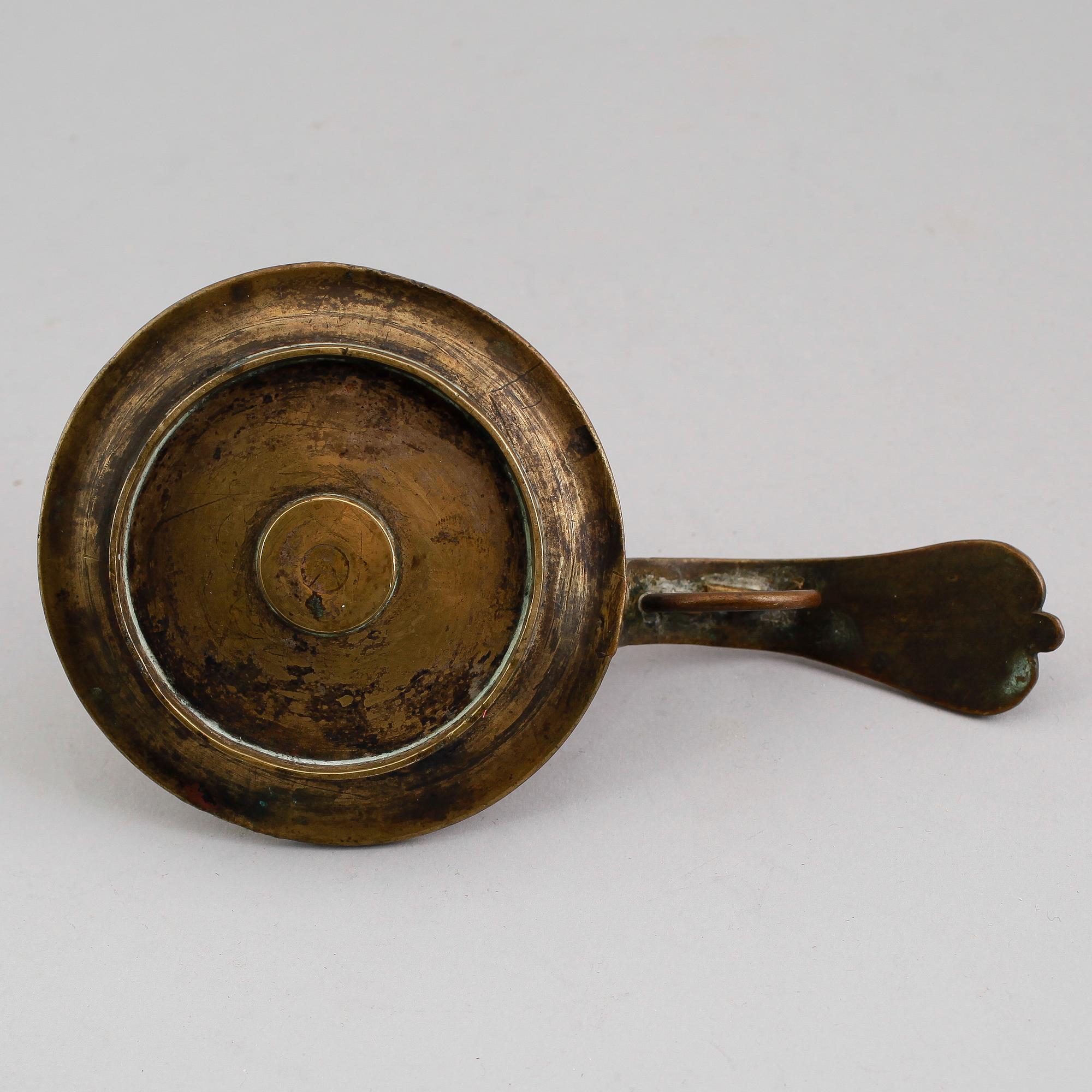 NATTLJUSSTAKE, mässing, 1700-tal.