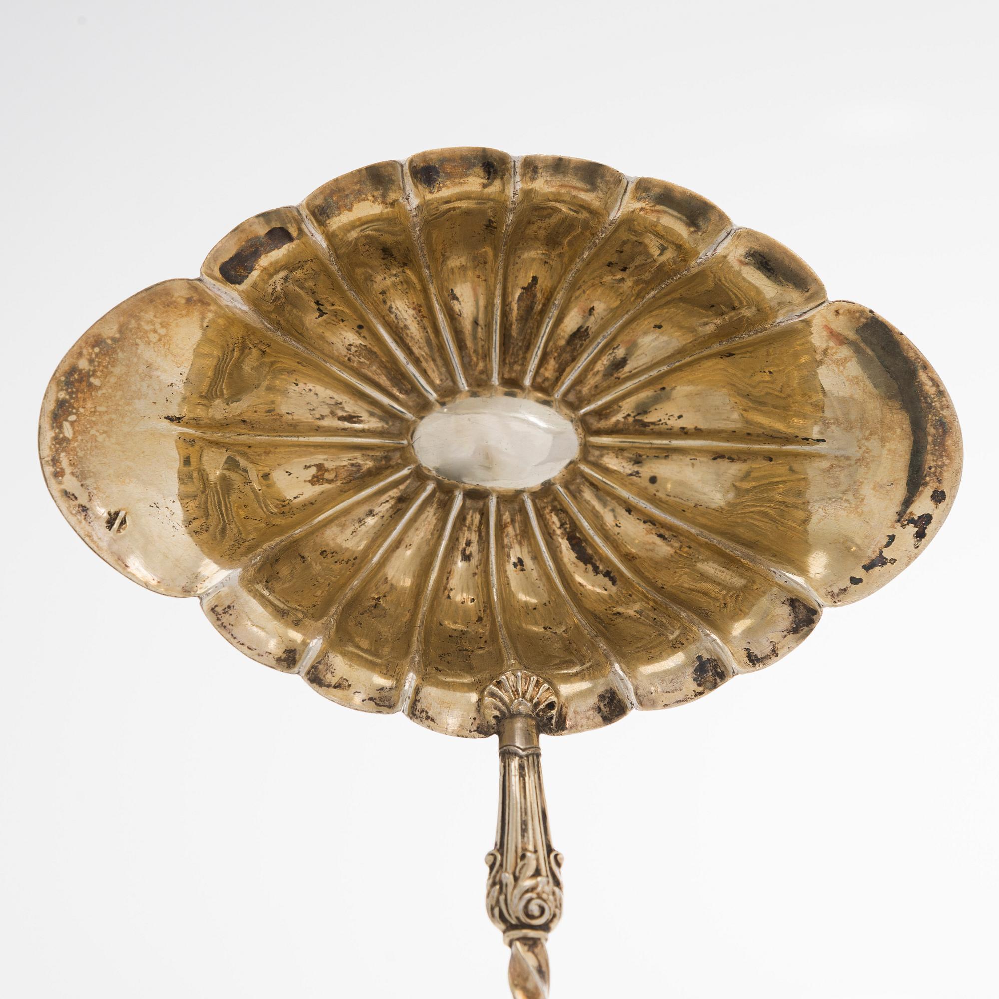 A gilded silver ladle, Paris, France after 1838, likely 19th century.
