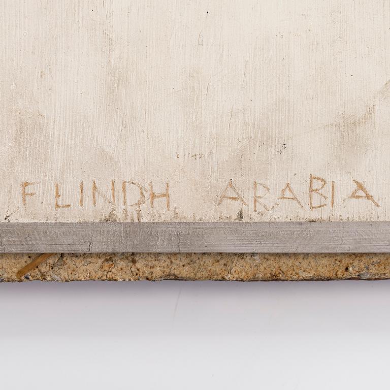 Francesca Mascitti-Lindh, reliefi, "Fiori" kivitavaraa, signeerattu F. Lindh, Arabia.