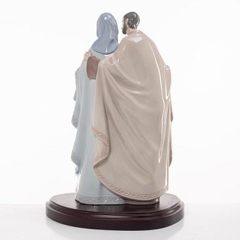 Lladró, figuriner, 4 st, "Holy family", samt "Three Kings", Spanien.