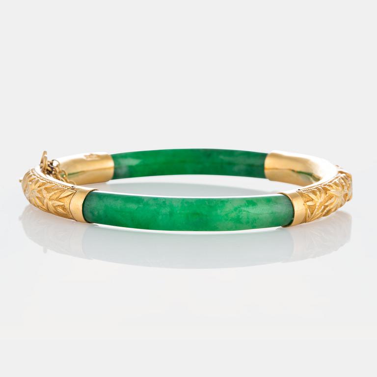 A jadeite bangle.