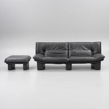 Nicoletti Salotti, an "Ambassador" sofa with ottoman, Italy 1970s-1980s.