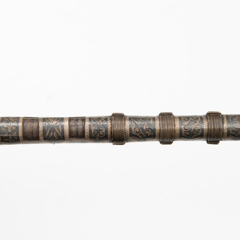 A 19th Century North African flint lock rifle.