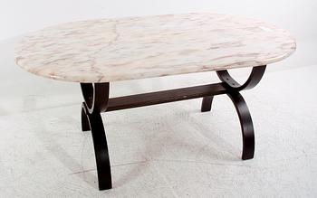 SOFFBORD, trä/marmor, 1980-tal.