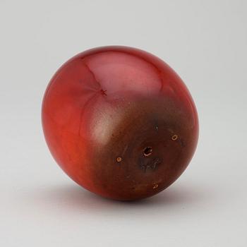 A Hans Hedberg faience apple, Biot, France.