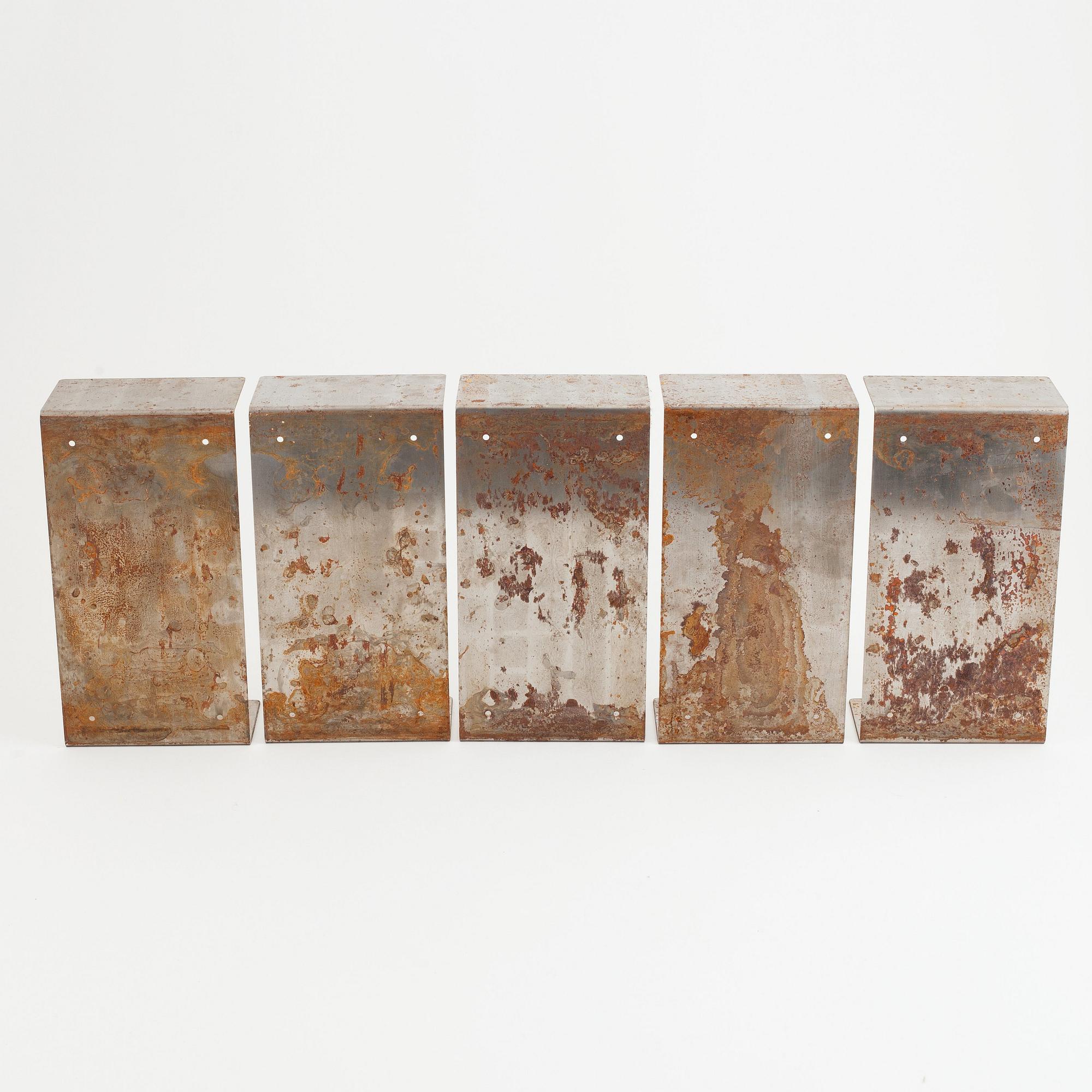 Helena Bloom, vägghyllor, 5 st, industridesign, 2000-tal.