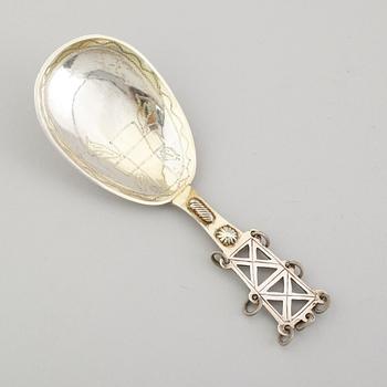 SKED, silver, Olof Forsberg, Luleå 1815. Vikt ca 33 gram.