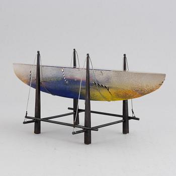 BERTIL VALLIEN, a glass sculpture, Kosta Boda, signed and numbered 38/50.