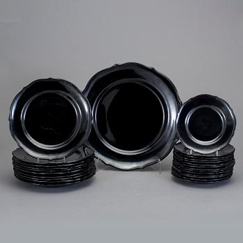 SERVISDELAR, 25 stycken, flintgods. Arthur Percy, Gefle porslinsfabrik 1920-/30-tal.