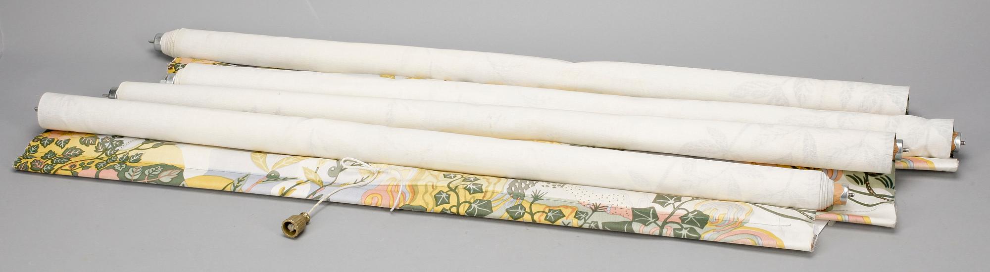 RULLGARDINER, 4 st , "Anakreon", Josef Frank, Svenskt Tenn.