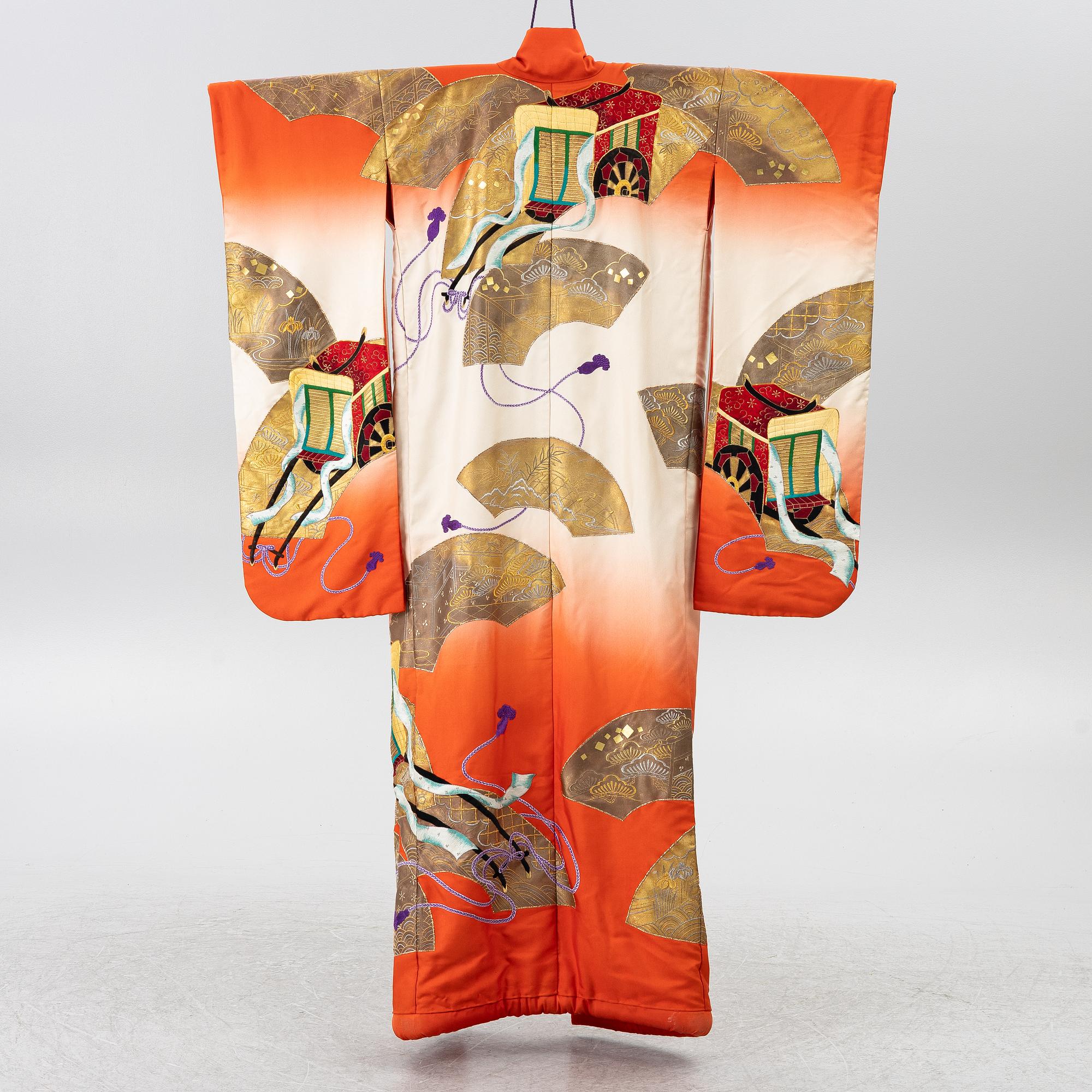A Japanese brocade kimono, 1980s.
