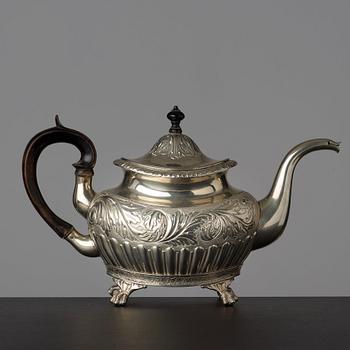 A Swedish late Empire tea pot by Erik Nordgren (Jönköping 1817-47).