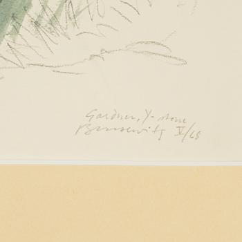 Gunnar Brusewitz, watercolout, signed and dated Gardner, Y-stone -68.
