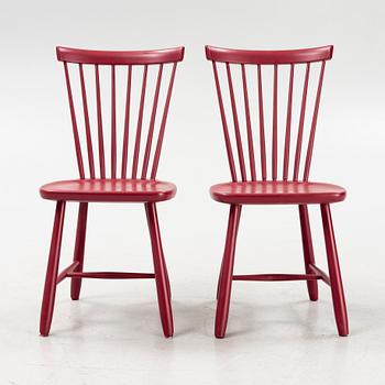 Carl Malmsten, a pair of 'Lilla Åland' chairs from Stolab, 1990.