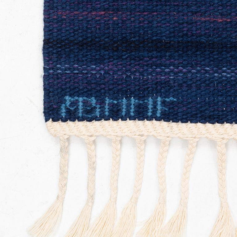 Claesson Koivisto Rune, a carpet, "Forell, Norrskensblå", flat weave, ca 223 x 212 cm, signed AB MMF MC EK OR.