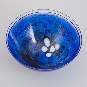 BERTIL VALLIEN, skål, "Satellite", glas, signerad, Kosta Boda.