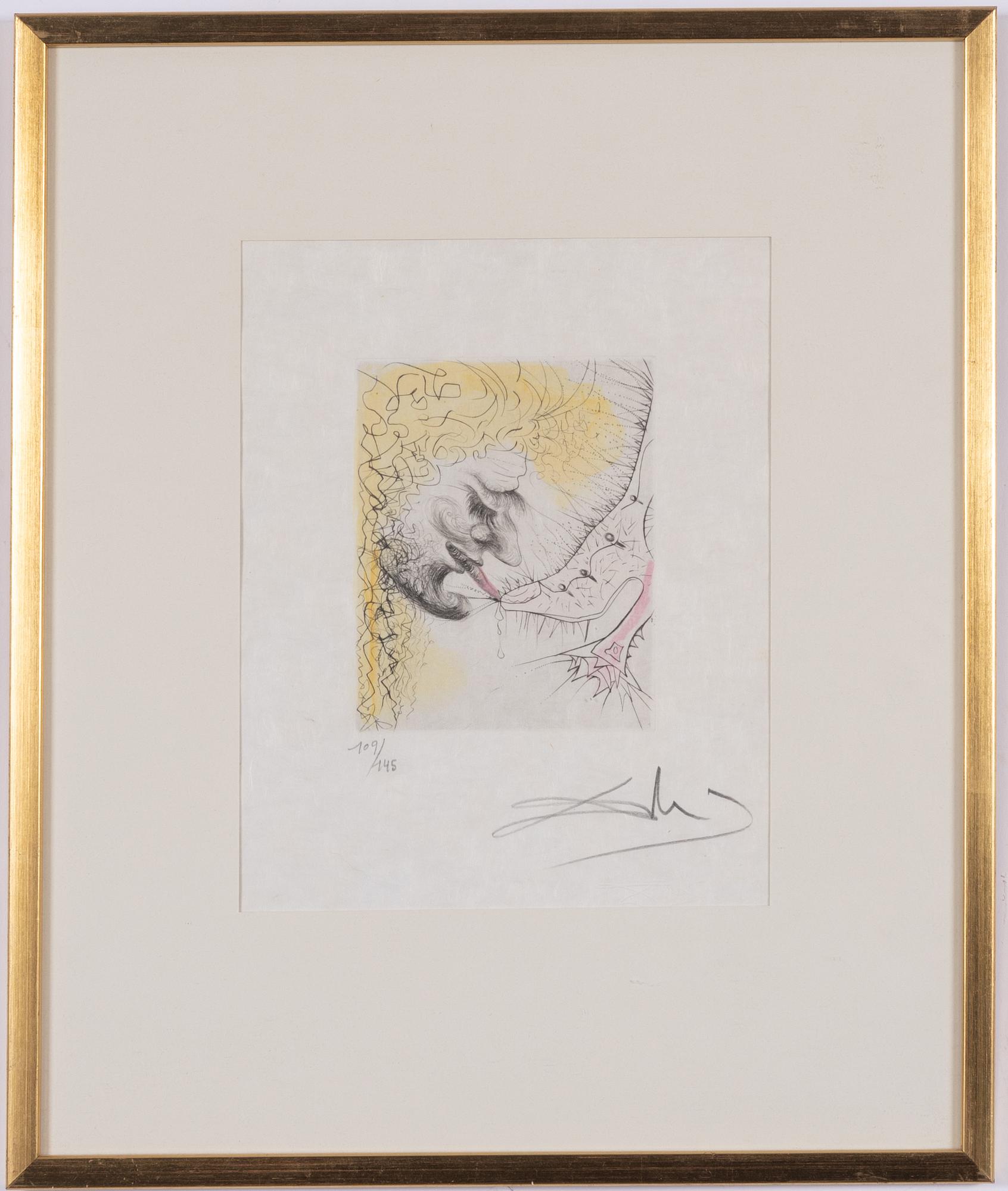 Salvador Dalí, "Homme baisant la Chaussure", from "Venus in Furs".