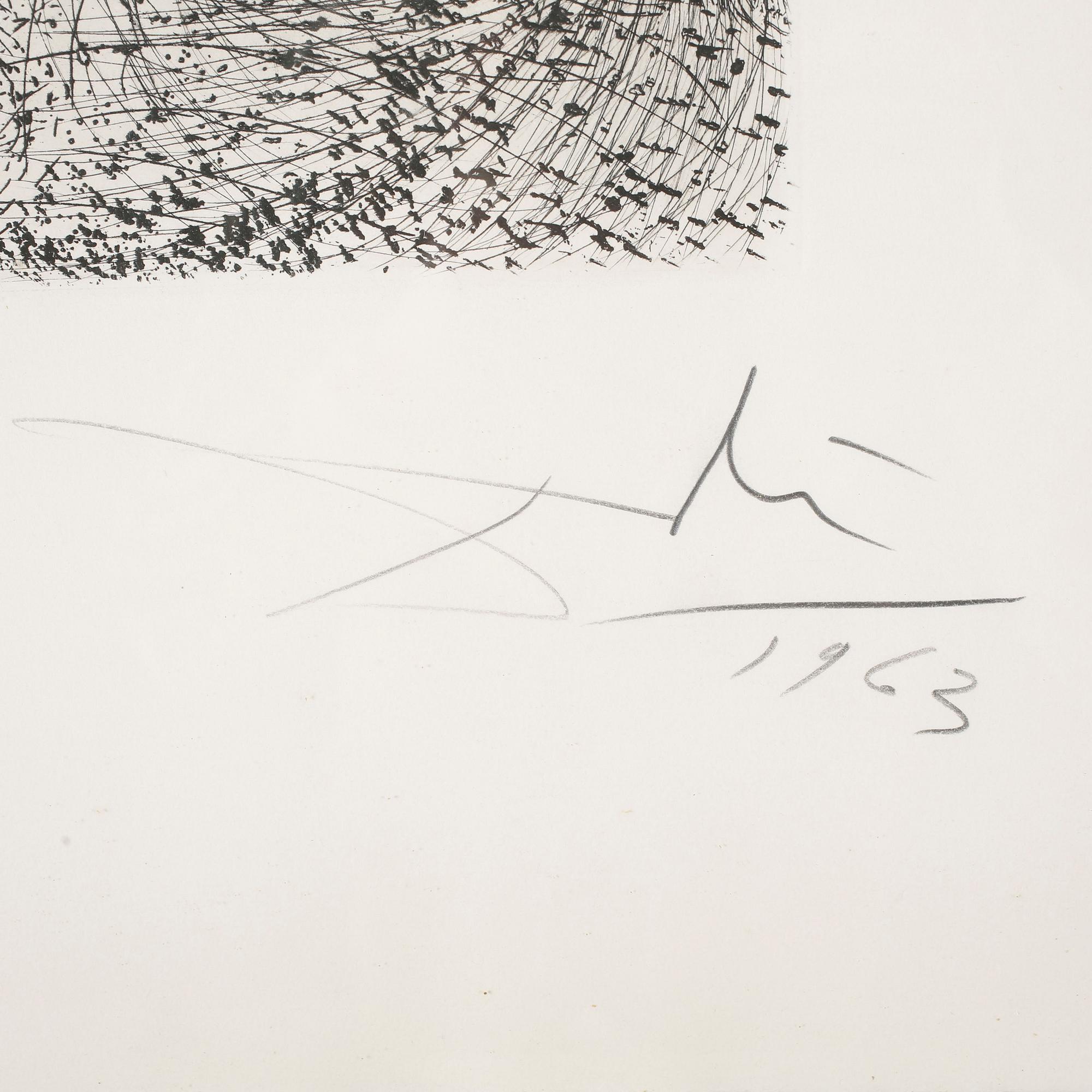 SALVADOR DALÍ, an etching, signed and dated 1963.